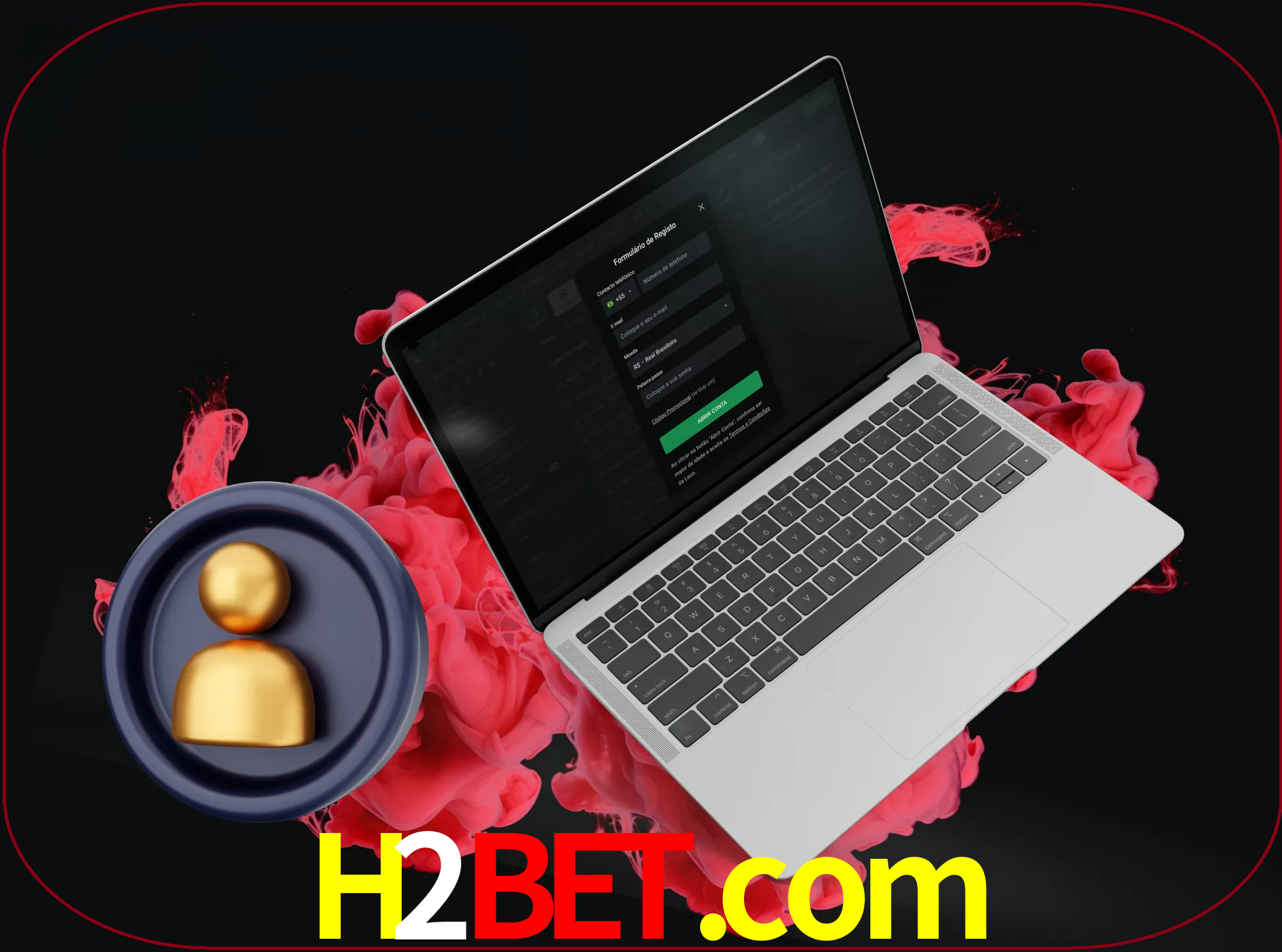 No cabeçalho do site h2bet, clique no botão que o levará a um formulário especial onde terá de introduzir as suas informações actuais.