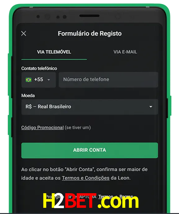 Cadastre-se em LeonBet seguindo passos simples.